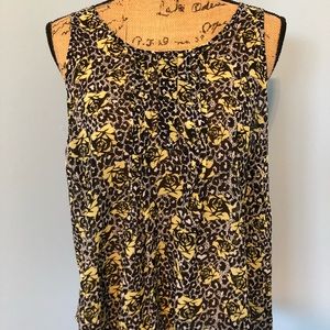 Torrid Leopard & Yellow Roses Women’s Tank